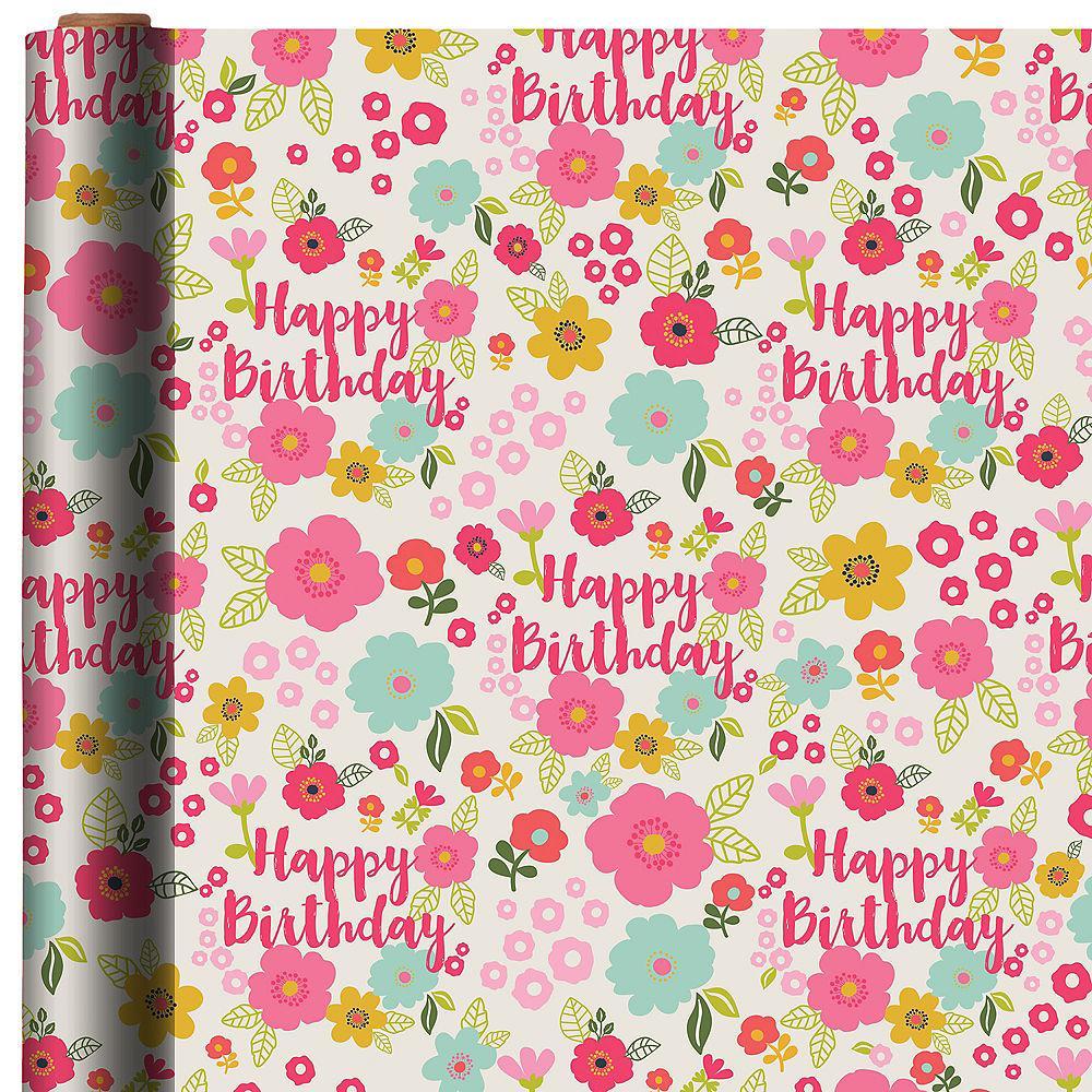 Floral pattern birthday gift wrapping paper – Fiesta