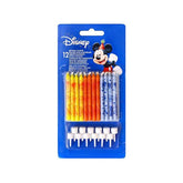 ميكي ماوس شموع عيد ميلاد مع حامل، 12 قطعة