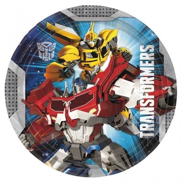 صحون ورقية 7 انش 8 قطع من transformers