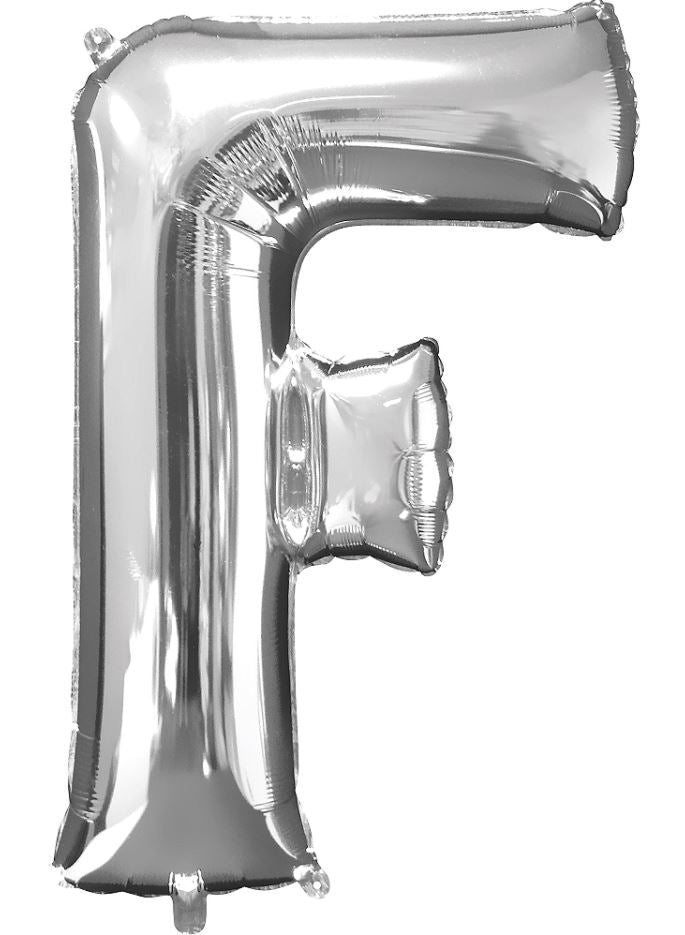 Large silver letter balloons