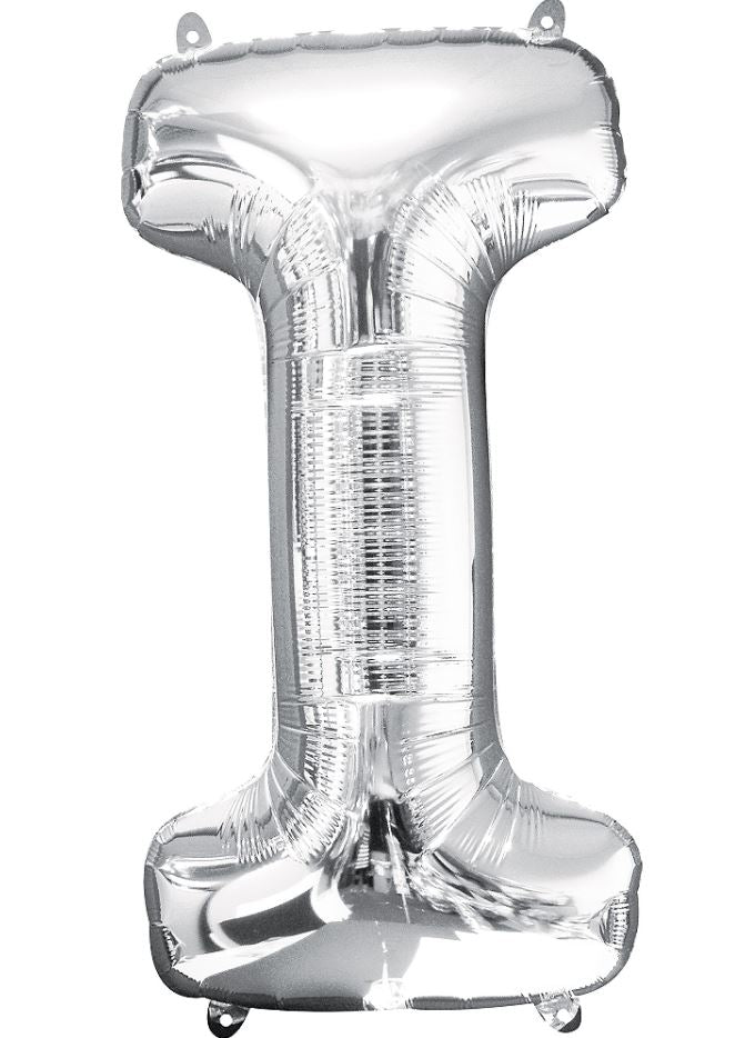 Large silver letter balloons