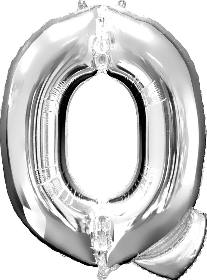 Large silver letter balloons