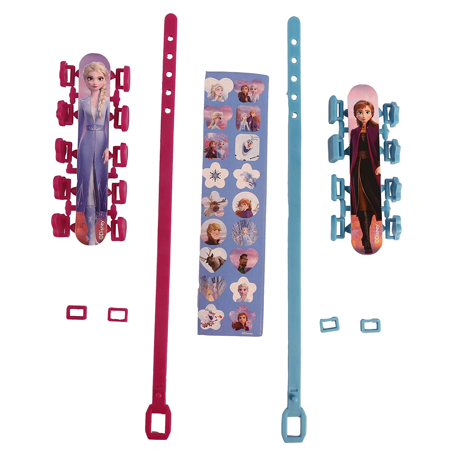 مجموعة اساور ديزني فروزن مع ملصقات من انا والسا