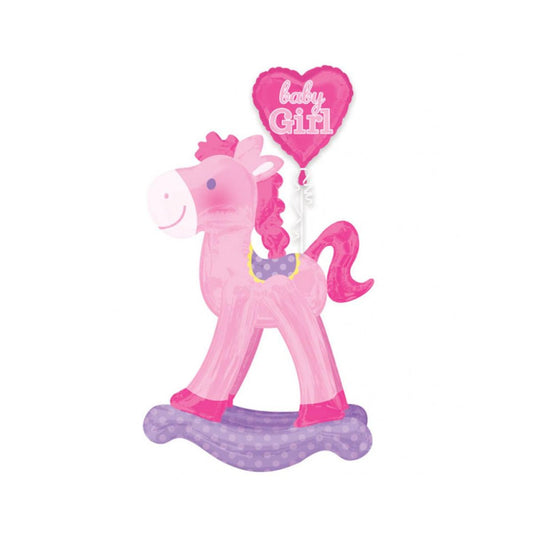 الحصان الوردي بالون عملاق، 127 سم