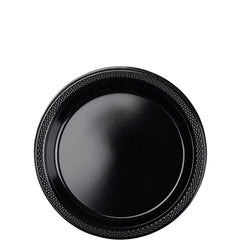 صحون بلاستيك اسود 7 انش ، 20 قطعة