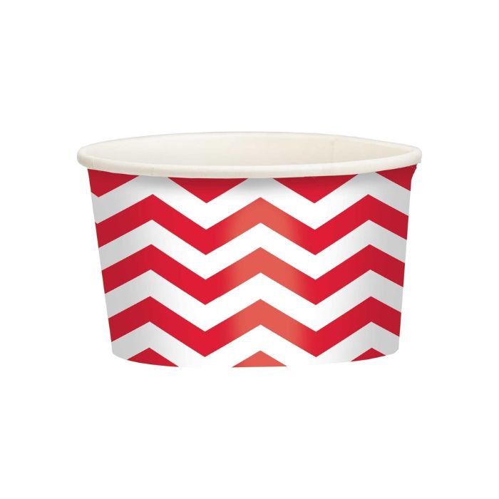 apple red chevron treat cups