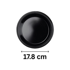 صحون بلاستيك اسود 7 انش ، 20 قطعة