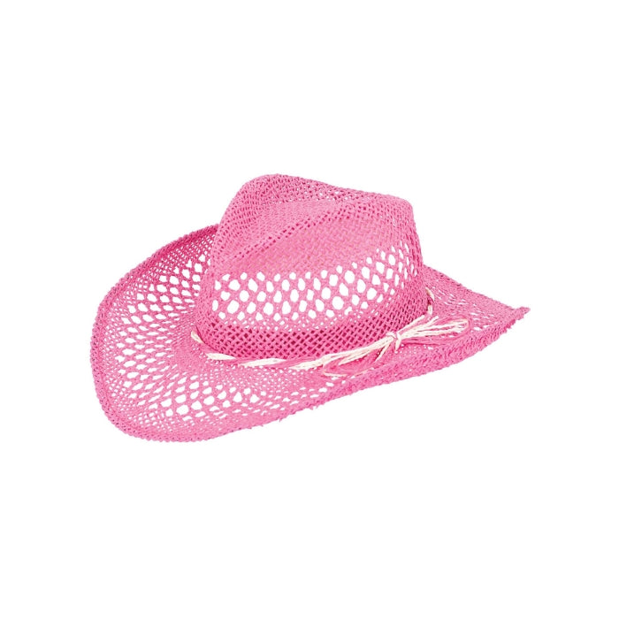 قبعة كاوبوي للشاطئ لون وردي