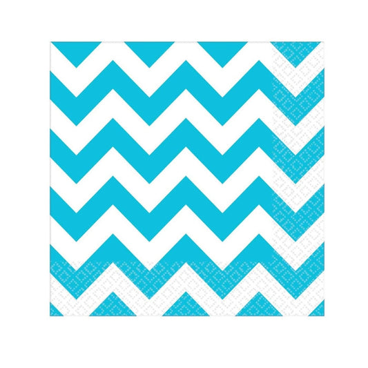 Paper napkins, striped Caribbean color, 12 cm, 16 pieces