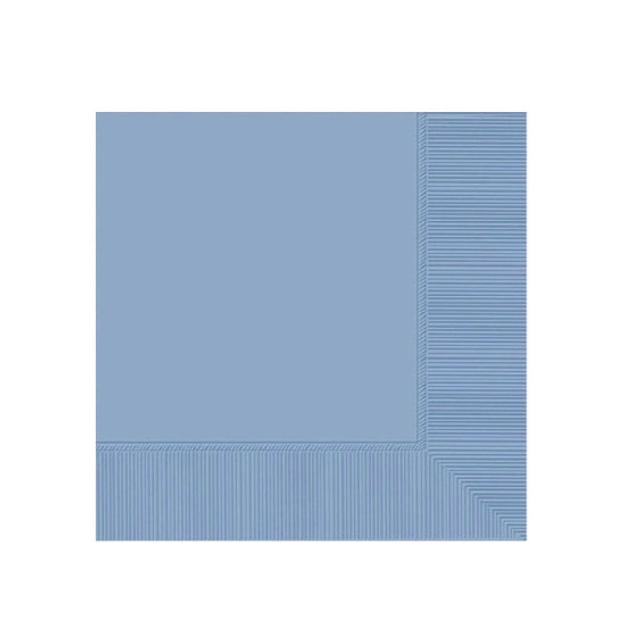 مناديل سفرة ورقية لون ازرق باستيل، 17سم، 20 قطعة