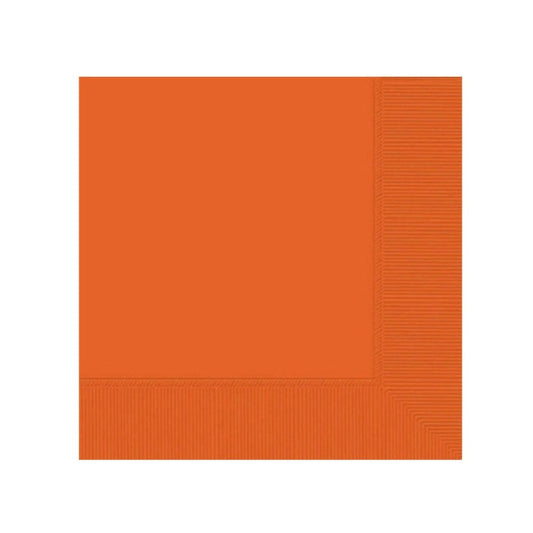 مناديل سفرة ورقية لون برتقالي، 17سم، 20 قطعة