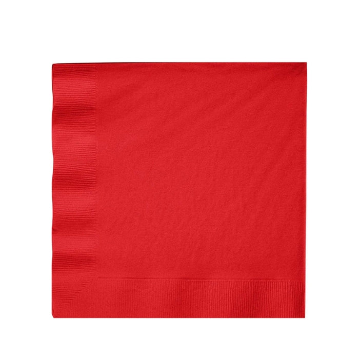 مناديل سفرة ورقية لون احمر، 17سم، 20 قطعة