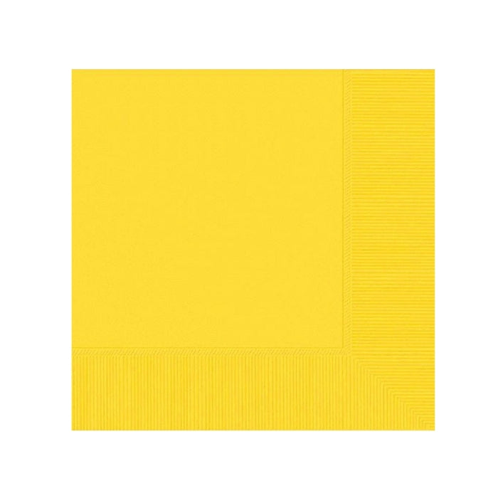 مناديل سفرة ورقية لون اصفر، 17سم، 20 قطعة
