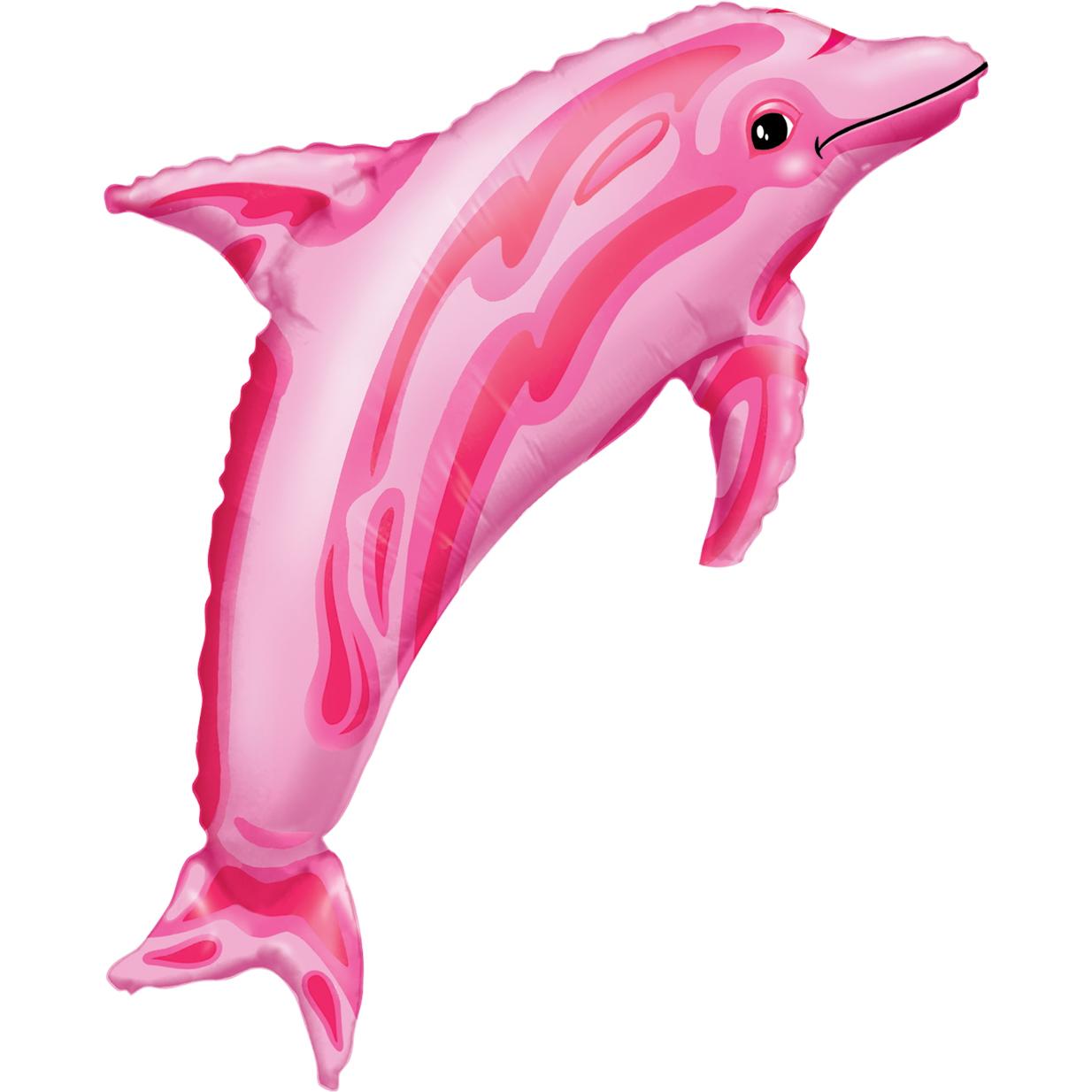 بالون دلفين وردي، 51 سم 