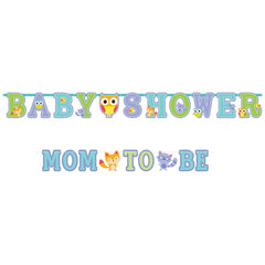 woodland welcome baby letter banner