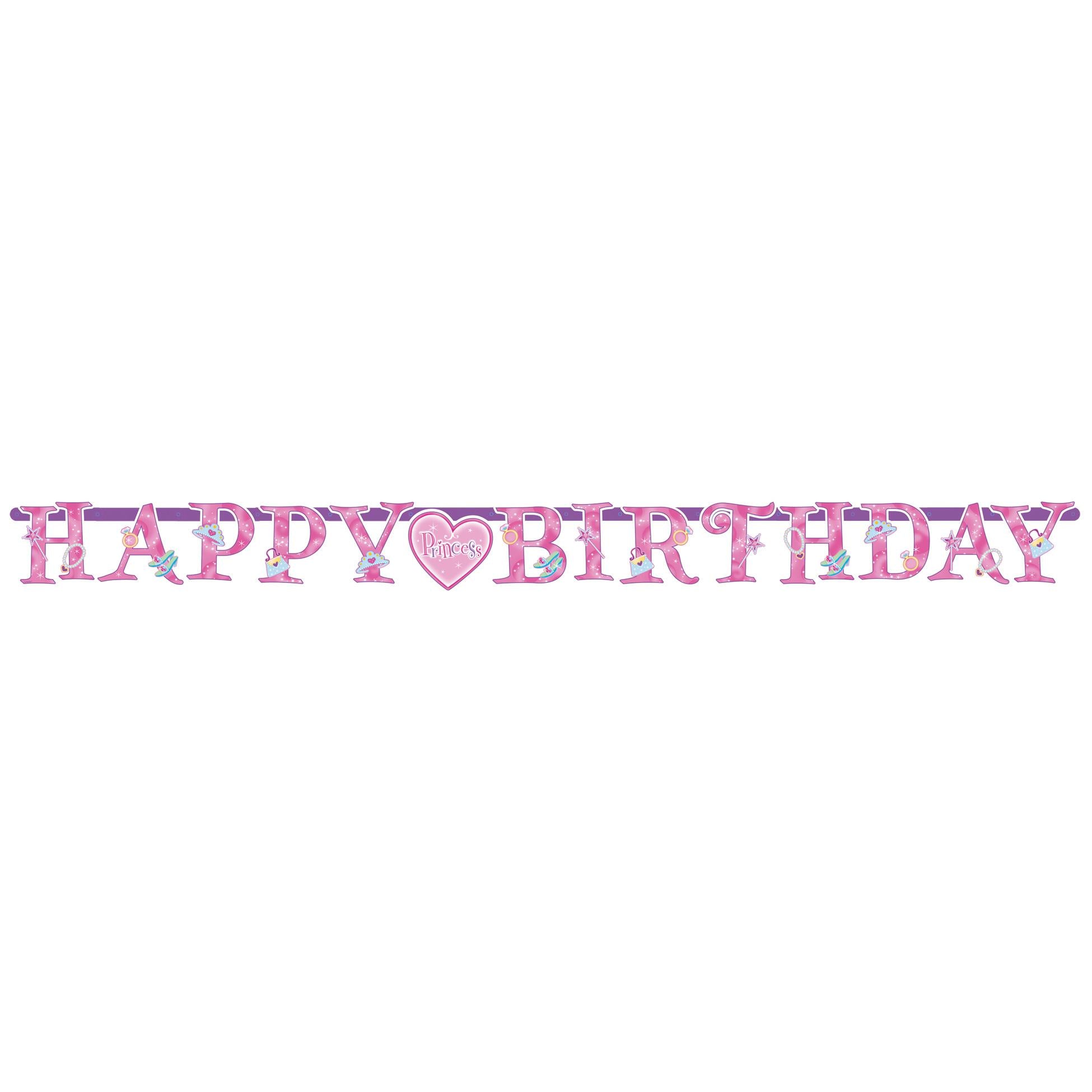 happy birthday princess letter banner