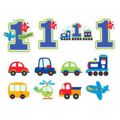 all aboard birthday cutouts 12pcs