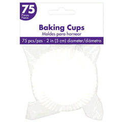 white cupcake cases 50mm 75pcs