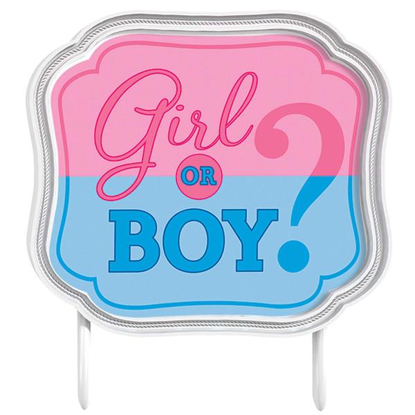 girl or boy plastic cake topper