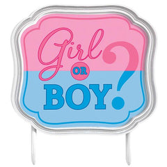 girl or boy plastic cake topper