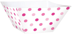 pink paper square snack bowl 24pcs