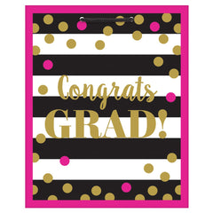 grad confetti gold gift bag