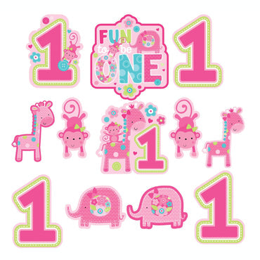 one wild girl value pack cutouts 12pcs