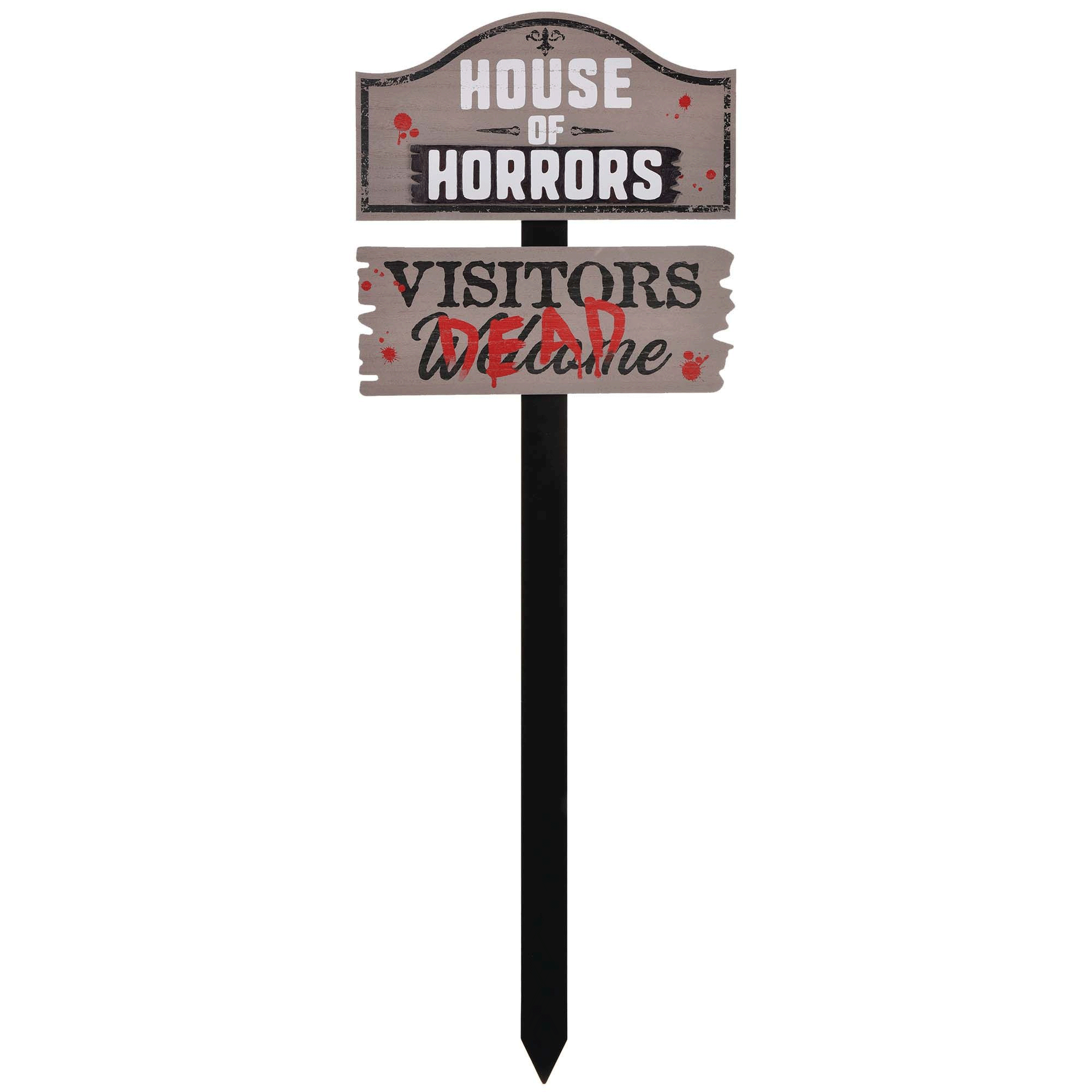 house of horrors halloween yard stake