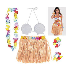 adult hula skirt kit shell