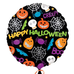 playful halloween icons foil balloon 18in ibjys