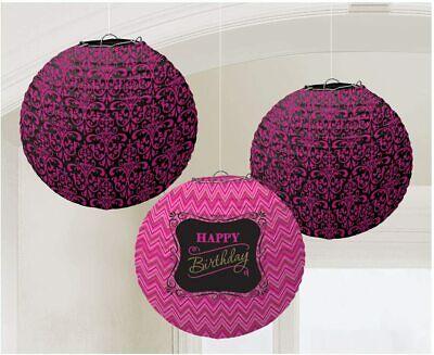 fabulous printed paper lanterns 3pcs