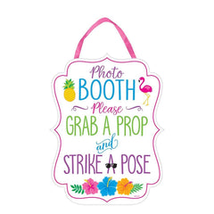 summer photo booth sign cardboard w hanger