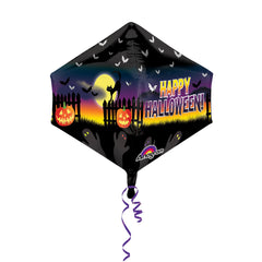 haunted halloween scene anglez foil balloon 17x21in tkgno