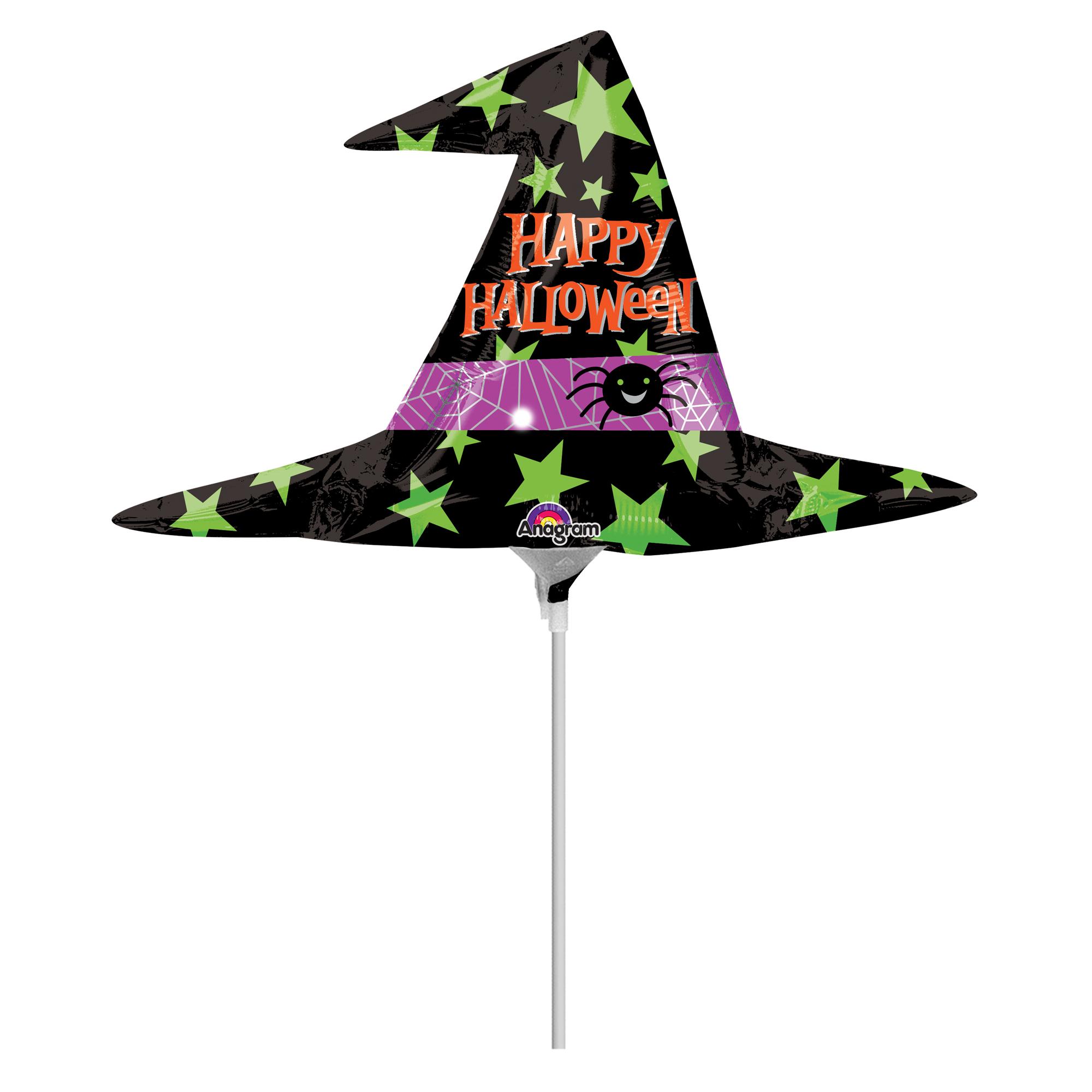 halloween witch hat mini shape foil balloon bsxai