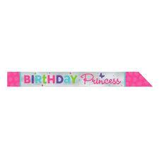 pink teal happy birthday sash