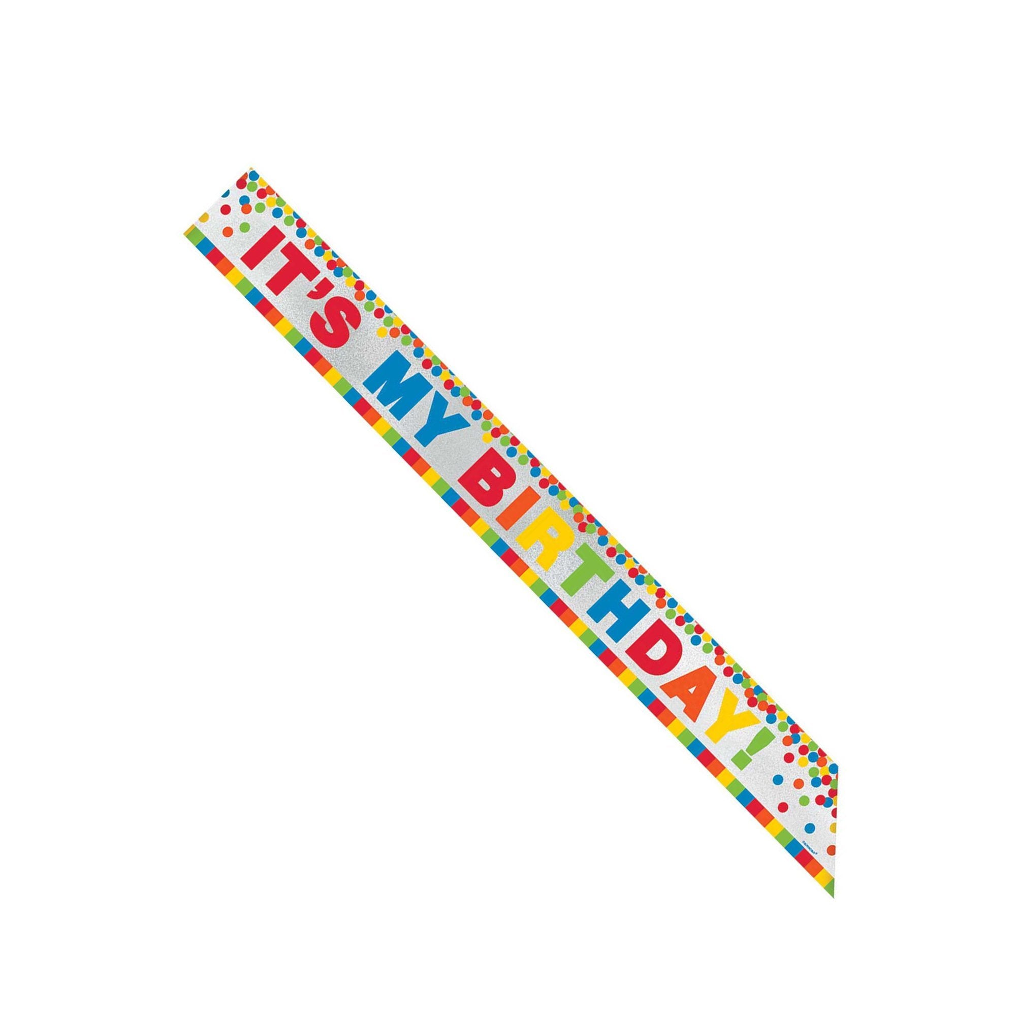 primary rainbow happy birthday sash