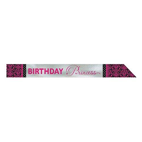 black pink happy birthday sash