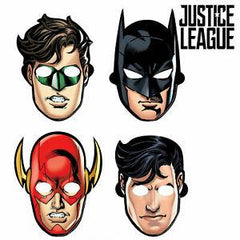 justice league paper masks 8pcs