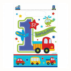 all aboard 1st birthday boy loot bags 8pcs