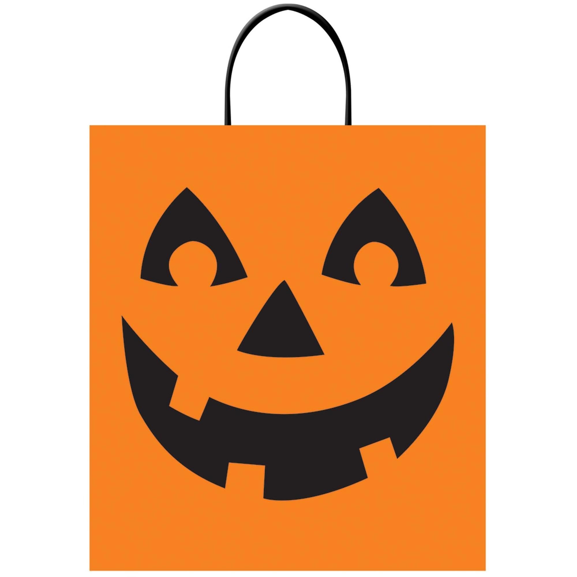 jack o lantern plastic treat bag