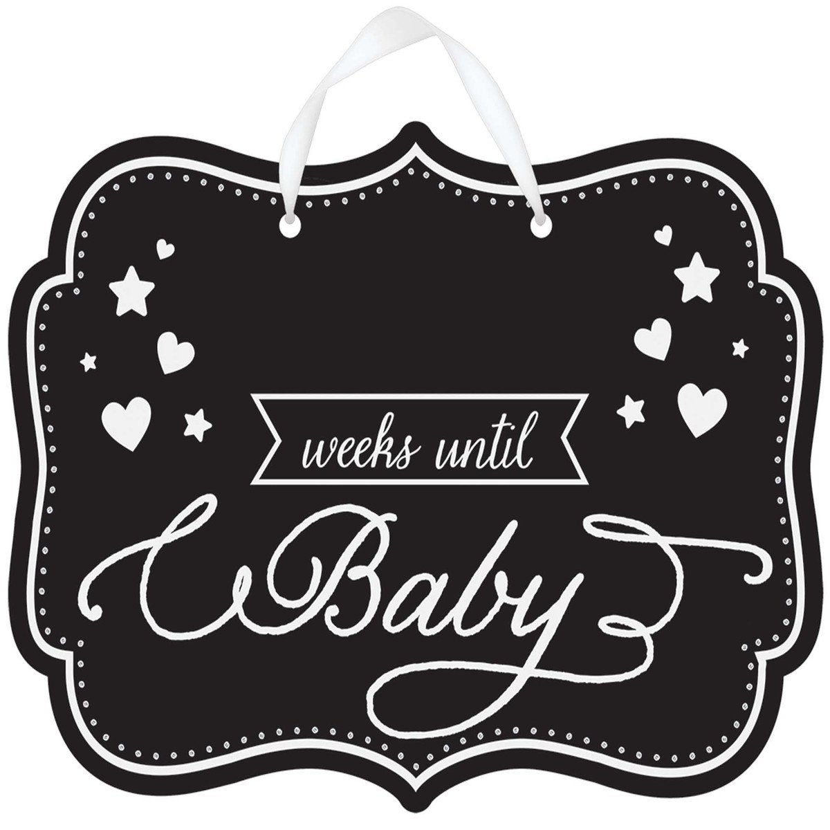 baby shower countdown chalkboard sign