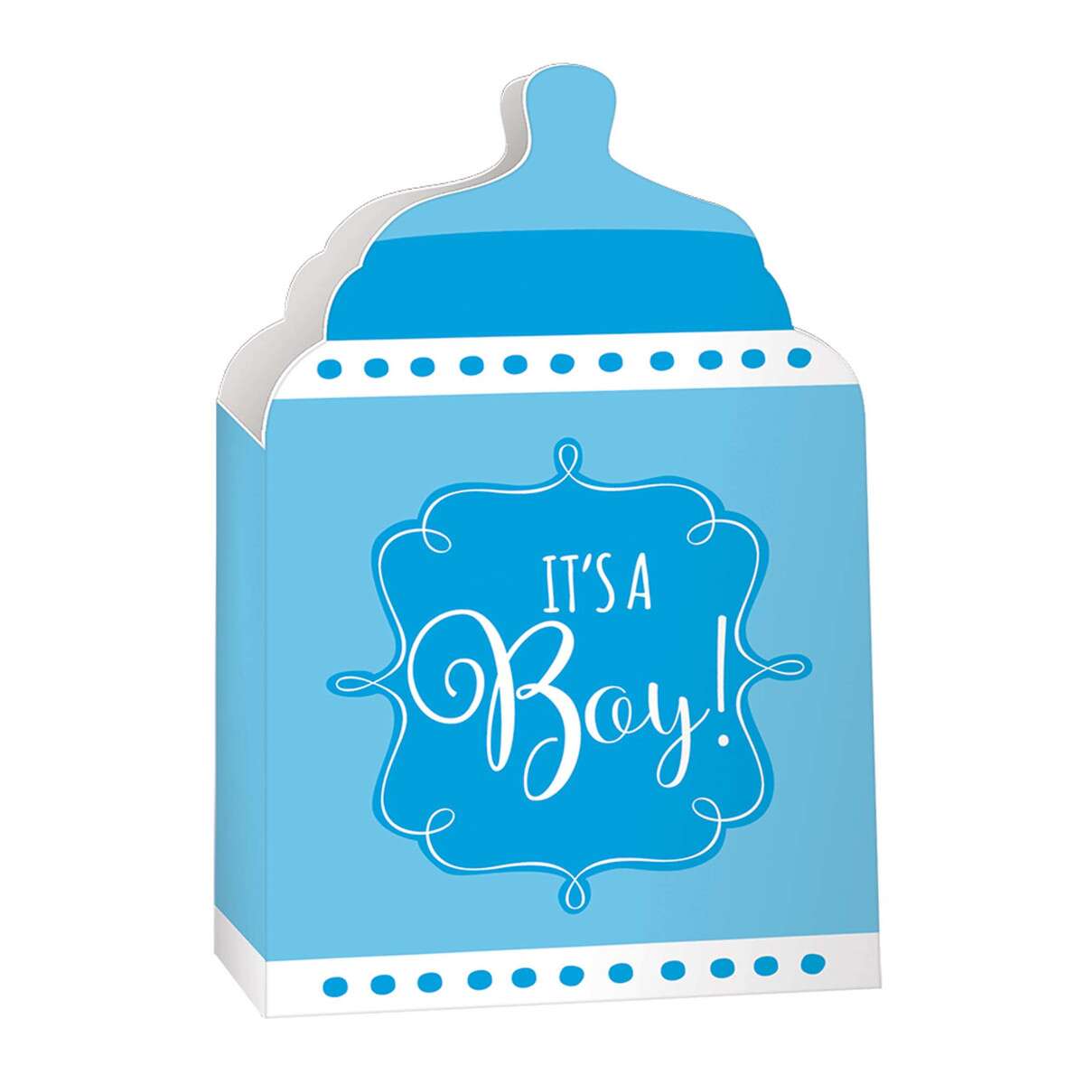 its a boy blue bottle paper container