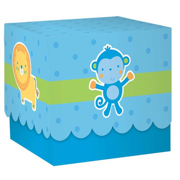 blue baby shower printed paper box