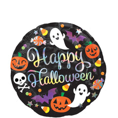 halloween iridescent foil balloon 45cm ef0sx