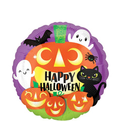 happy halloween friends foil balloon 45cm paihs