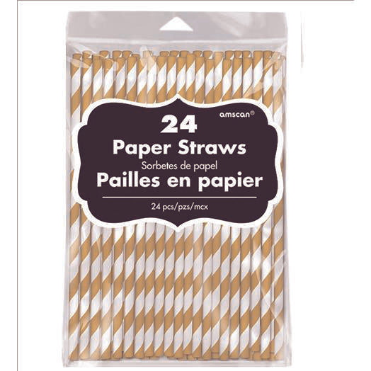 gold paper straw low count