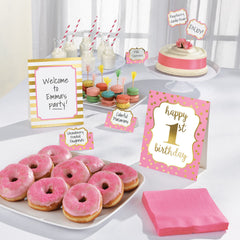 1st birthday girl buffet decorating kit