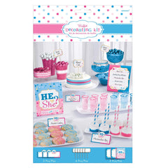 gender reveal buffet decorating kit