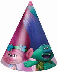 trolls paper hats 6pcs