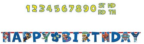 paw patrol letter banner